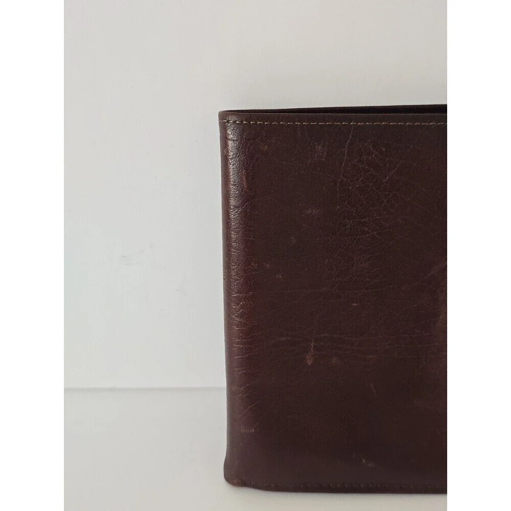 La Garde By Rofs Vintage Brown Leather Cowhide Wallet Bifold Card Holder